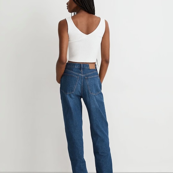 NWT Madewell Baggy Straight Jeans in Dark Worn Indigo - Picture 2 of 5